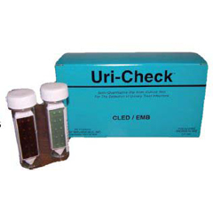 Troy Biologicals Prepared Media Uri-Check Cystine Lactose Electrolyte Deficient (CLED) / EMB Agar Urine Paddle, 10/BX