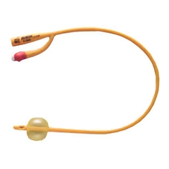 Teleflex Medical Foley Catheter Rusch Gold 2-Way Standard Tip 30 cc Balloon 14 Fr. Silicone Coated Latex