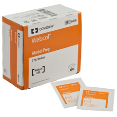 MON191320CT - Medtronic - Webcol™ Alcohol Prep Pad, 70% Isopropyl Alcohol, Medium, Sterile