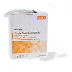MON1113347CS - McKesson - Tubular Bandage Medium Hand / Small Arm / Leg / Foot Elastic Net 10 Inch X 25 Yards (25.4 cm X 22.9 m) Size 3, 1 EA/BX, 10BX/CS