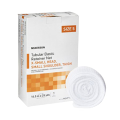 MON1113349BX - McKesson - Tubular Bandage X-Small Head / Small Shoulder / Thigh Elastic Net 14-1/2 Inch X 25 Yards (36.8 cm X 22.9 m) Size 5, 1 EA/BX
