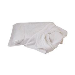 MON806771EA - Beck's Classic - Bib Hook and Loop Reusable Terry Cloth- White 18x34