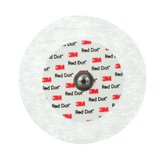 3M ECG Snap Electrode Red Dot Monitoring Non-Radiolucent 50 per Pack, 1000 EA/CS