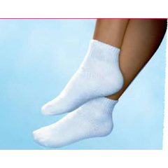 MON676961PR - Jobst - Diabetic Compression Socks Sensifoot™ Medium White Closed Toe