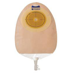 MON901804BX - Coloplast - Urostomy Pouch SenSura® One Piece System 10-3/8 Inch Length, Maxi 1-1/4 Inch Stoma Drainable Flat, Pre-Cut