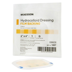 MON882992EA - McKesson - Hydrocolloid Dressing 4 x 4 Square Sterile