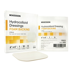 MON883000BX - McKesson - Hydrocolloid Dressing 6 x 6 Square Sterile