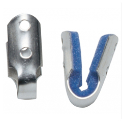 MON380411PK - DJO - Finger Splint Padded Aluminum / Foam Left or Right Hand Silver / Blue Large