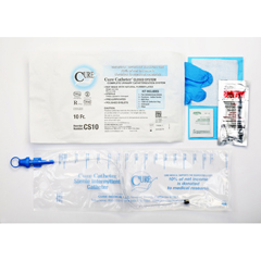 MON701375EA - Cure Medical - Intermittent Catheter Tray Cure Catheter Straight Tip 10 Fr.