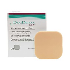 Convatec Duoderm Cgf Sterile Dressing 4in x 4in Water Resistant Surface