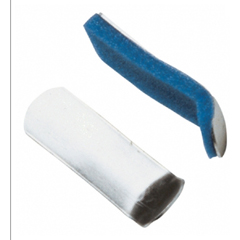 MON380406EA - DJO - Finger Splint PROCARE Curved Padded Aluminum / Foam Left or Right Hand Silver / Blue Medium