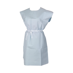 Tidi Products Patient Exam Gown TIDI Medium Blue Disposable