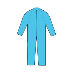 Halyard Coverall 2 X-Large Blue Disposable, 24 EA/CS