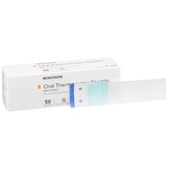 McKesson Oral Thermometer Sheath Medi-Pak For Digital Thermometer 50 Disposable Sheaths per Box, 50 EA/BX
