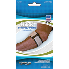 MON697375EA - Scott Specialties - Tennis Elbow Sleeve Sport-Aid® One Size Fits Most Hook and Loop Closure Tennis