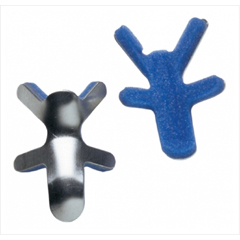MON380367PK - DJO - Finger Splint PROCARE® Frog Style Aluminum / Foam Left or Right Hand Silver / Blue Medium, 12EA/PK