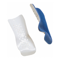 MON380420EA - DJO - Wrist / Forearm Splint PROCARE® Colles Aluminum / Foam Left Hand White / Blue Medium