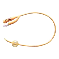 Teleflex Medical Foley Catheter PureGold 2-Way Coude Tip 5 cc Balloon 20 Fr. Coated Latex