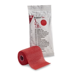 3M Cast Tape 3M™ Scotchcast™ Plus 3 Inch X 12 Foot Fiberglass / Resin Red, 1/EA