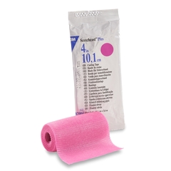 3M Cast Tape 3M™ Scotchcast™ Plus 4 Inch X 12 Foot Fiberglass / Resin Bright Pink, 1/EA