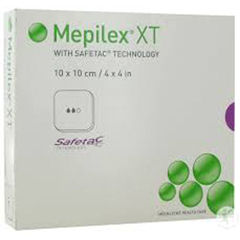 MON1014708BX - Molnlycke Healthcare - Foam Dressing Mepilex® XT 4 X 4 Inch Square Adhesive without Border Sterile