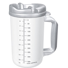 MON570986EA - Whirley-DrinkWorks - 20 oz. Drinking Mug, Clear Cup/Granite Lid, Plastic, Reusable