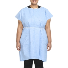 Graham Medical Products Patient Exam Gown Large / X-Large Blue Disposable, 25/CS