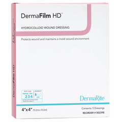 MON584130BX - Dermarite - DermaFilm® Hydrocolloid Wound Dressing, High Density HD 4x4