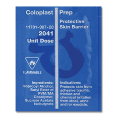 MON170352BX - Coloplast - Prep Medicated Protective Skin Barrier Single Application Wipe