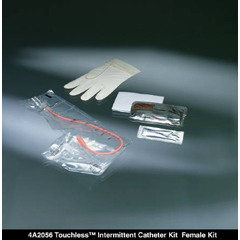 MON143624EA - Bard Medical - Intermittent Catheter Tray Touchless Female / Urethral 14 Fr. Without Balloon Red Rubber
