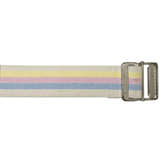 MON198471EA - Skil-Care - Gait Belt 60 Inch Pastel Stripes Cotton