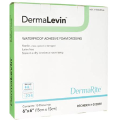 MON896849EA - Dermarite - Foam Dressing DermaLevin 4 x 4 Square Adhesive Sterile