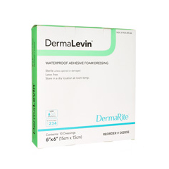 MON584140BX - Dermarite - Foam Dressing DermaLevin™ Adhesive 4 X 4, 10EA/BX