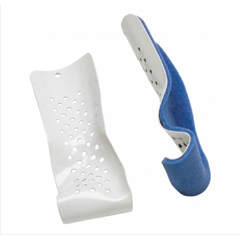 MON410076EA - DJO - Wrist / Forearm Splint PROCARE Colles Aluminum / Foam Left Hand White / Blue Small