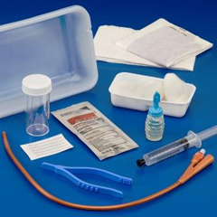 MON471166CS - Covidien - Indwelling Catheter Tray Dover™ IC 2-Way Foley 18 Fr. 5 cc Balloon Silver Coated Silicone