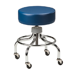 MON541195EA - Clinton Industries - Exam Stool Value Series Backless 4 Casters Slate Blue, 1/ EA