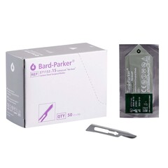 Aspen Surgical Products Surgical Blade Bard-Parker&reg; SafetyLock™ Rib-Back&reg; Carbon Steel No. 15 Sterile