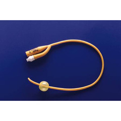 Teleflex Medical Foley Catheter PureGold 2-Way Coude Tip 5 cc Balloon 12 Fr. Coated Latex