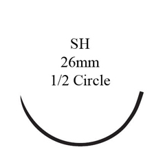 J & J Healthcare Systems Absorbable Suture with Needle Chromic Gut SH 1/2 Circle Taper Point Needle Size 4 - 0