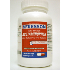 MON555690BT - McKesson - Pain Reliever Gelcaps 500 mg, 100EA per Bottle