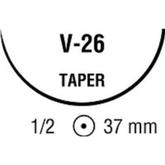 Covidien Suture with Needle Sofsilk™ Nonabsorbable Coated Black Suture Braided Silk Size 0 30 Inch Suture 1-Needle 37 mm Length 1/2 Circle Taper Point Needle, 36/BX