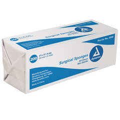 MON830702BX - Dynarex - Gauze Sponge 100% Cotton 8-ply 2 x 2 Square