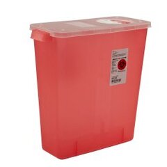 Cardinal Health Multi-Purpose Container with Rotor and Hinged Opening Lid, 10/CS