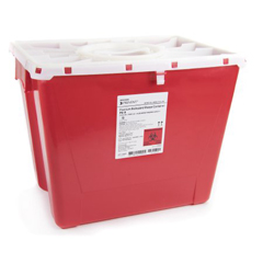 MON854428CS - McKesson - Sharps Container Prevent® 13.5H X 17.3W X 13L Inch 8 Gallon Red