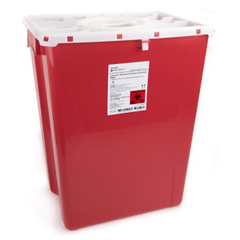 MON854429EA - McKesson - Sharps Container Prevent® 20.8H X 17.3W X 13L Inch 12 Gallon Red