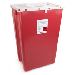 MON862336CS - McKesson - Sharps Container Prevent® 24.68H X 17.3W X 13L Inch 18 Gallon Red