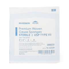 MON460859PK - McKesson - Sponge Dressing Medi-Pak Performance Plus Cotton Gauze 8-Ply 2 x 2 Square