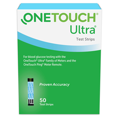 MON850708BX - Life Scan - Blood Glucose Test Strip OneTouch® Ultra® Blue 50 Test Strips per Box