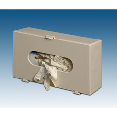 Plasti-Products Glove Box Holder Horizontal or Vertical Mounted 1-Box Capacity Beige 4 X 7 X 11-3/4 Inch Plastic