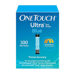 MON850711BX - Life Scan - Blood Glucose Test Strip OneTouch Ultra Blue 100 Test Strips per Box